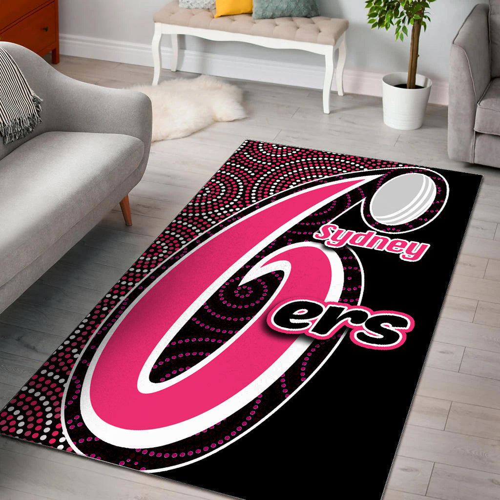 sydney-sixers-area-rug-cricket-aboriginal-dot-patterns