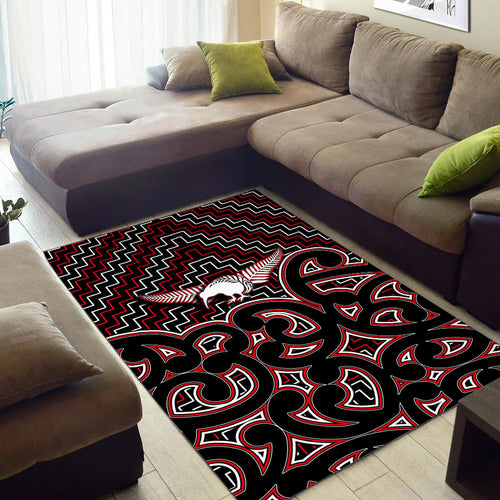 new-zealand-area-rug-maori-graphic-tee-patterns-red