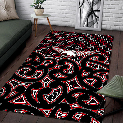 new-zealand-area-rug-maori-graphic-tee-patterns-red