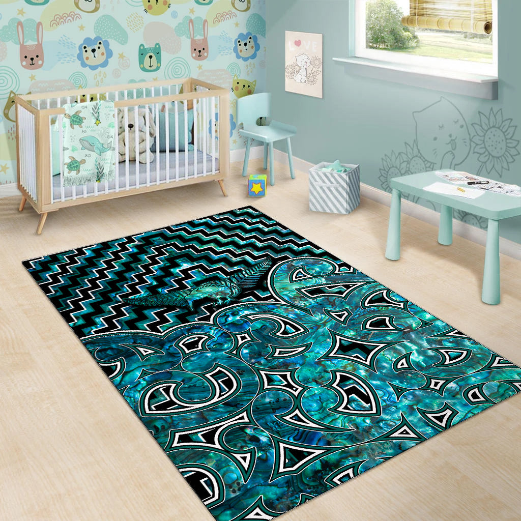 new-zealand-area-rug-maori-graphic-tee-patterns-paua-shell