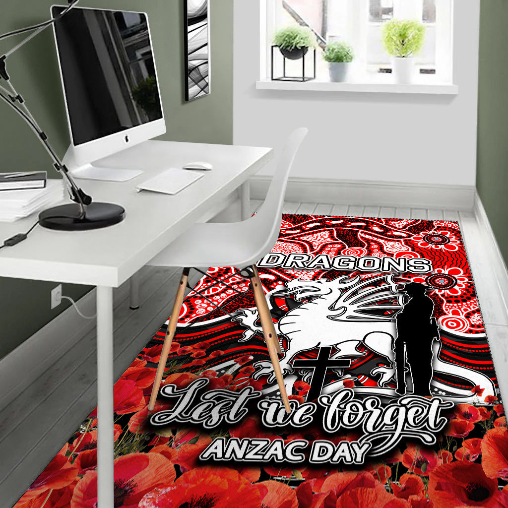 st-george-dragons-area-rug-anzac-day-poppy-flowers-with-aboriginal