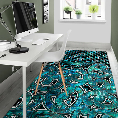 new-zealand-area-rug-maori-graphic-tee-patterns-paua-shell