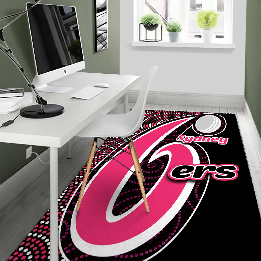 sydney-sixers-area-rug-cricket-aboriginal-dot-patterns