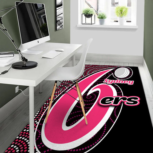 sydney-sixers-area-rug-cricket-aboriginal-dot-patterns