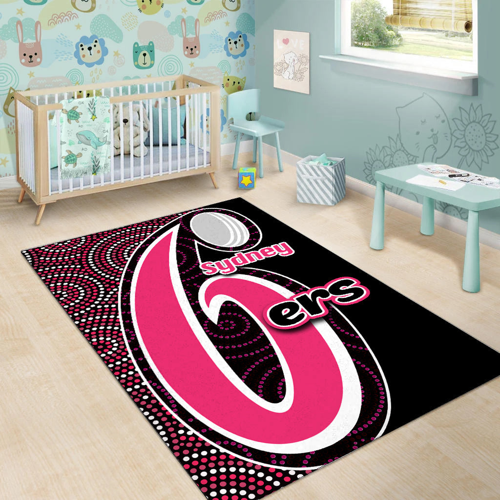 sydney-sixers-area-rug-cricket-aboriginal-dot-patterns