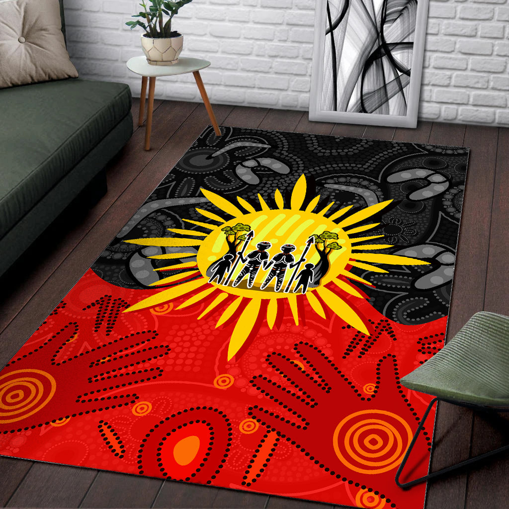 aboriginal-family-area-rug-flag-style