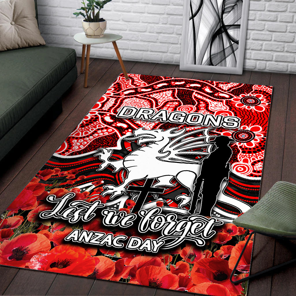 st-george-dragons-area-rug-anzac-day-poppy-flowers-with-aboriginal