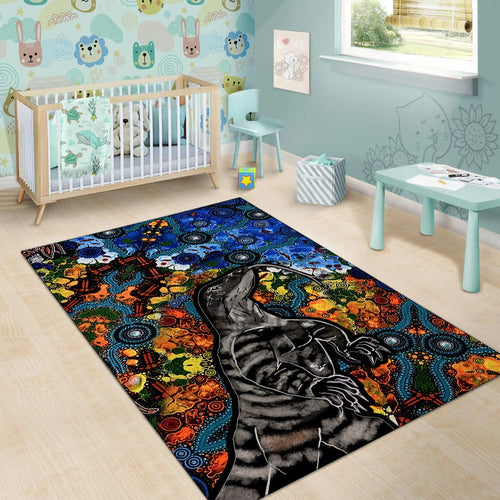 Aboriginal Lizard Tribal Area Rug LT6