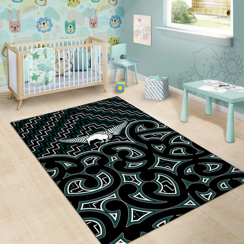 new-zealand-area-rug-maori-graphic-tee-patterns-green