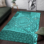 turtle-area-rug-aboriginal-green-style