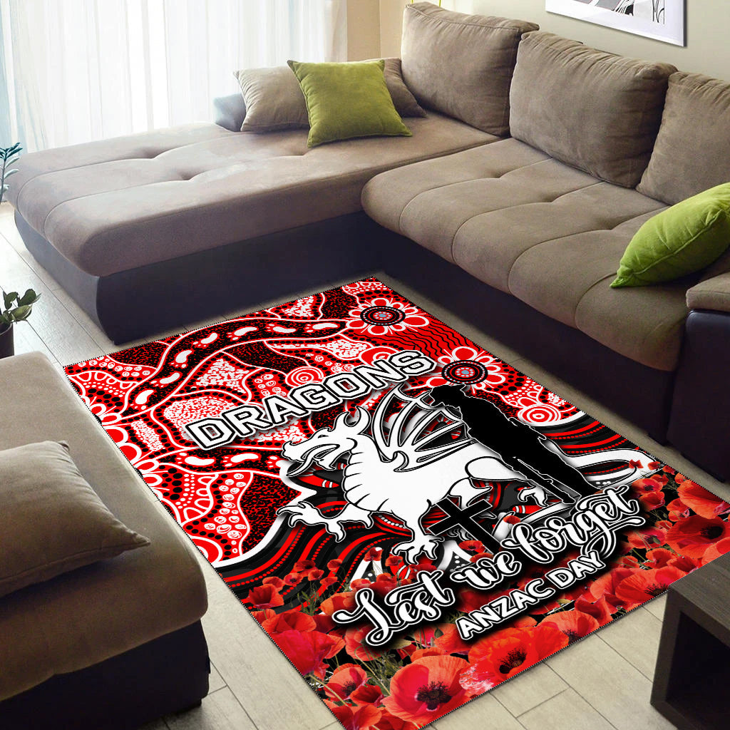 st-george-dragons-area-rug-anzac-day-poppy-flowers-with-aboriginal