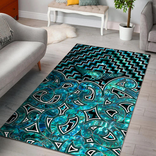 new-zealand-area-rug-maori-graphic-tee-patterns-paua-shell