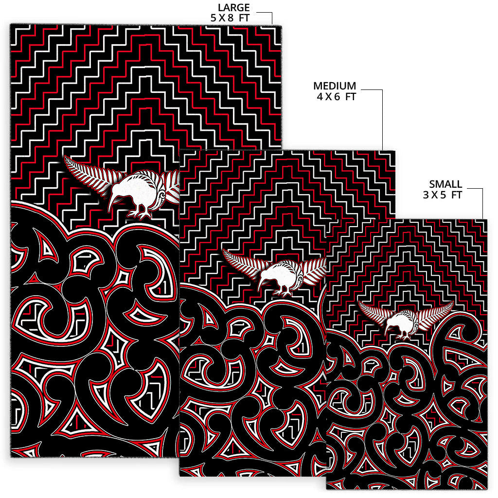 new-zealand-area-rug-maori-graphic-tee-patterns-red