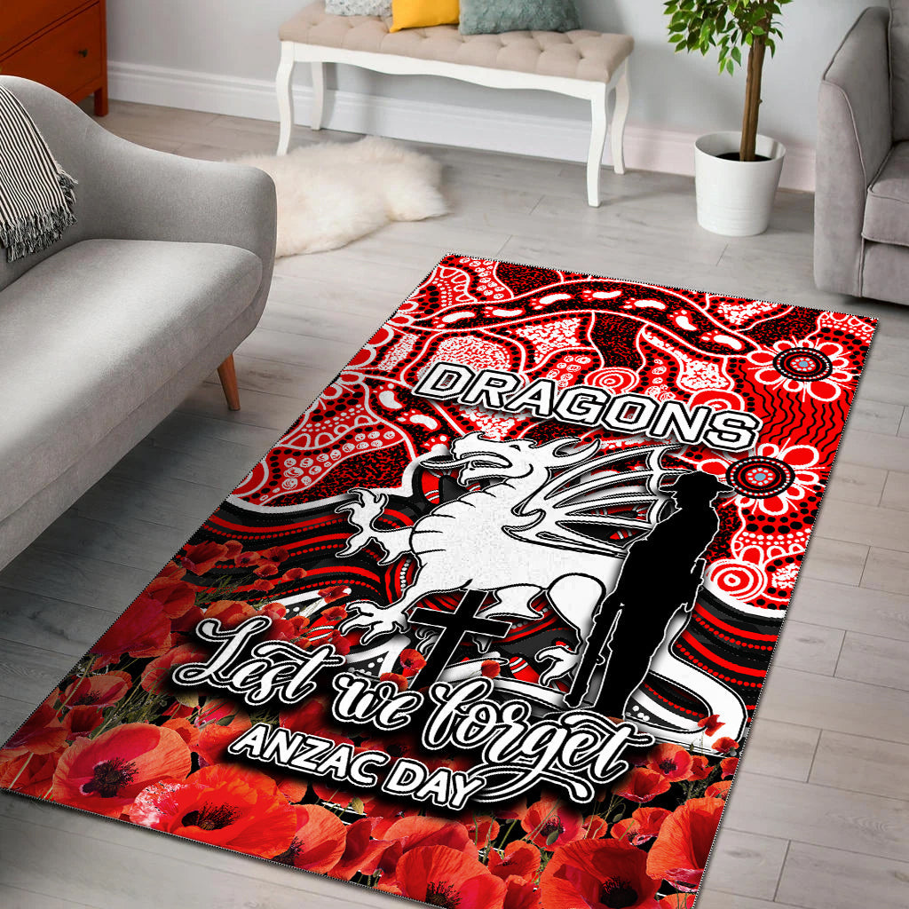 st-george-dragons-area-rug-anzac-day-poppy-flowers-with-aboriginal