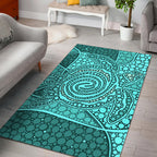 turtle-area-rug-aboriginal-green-style
