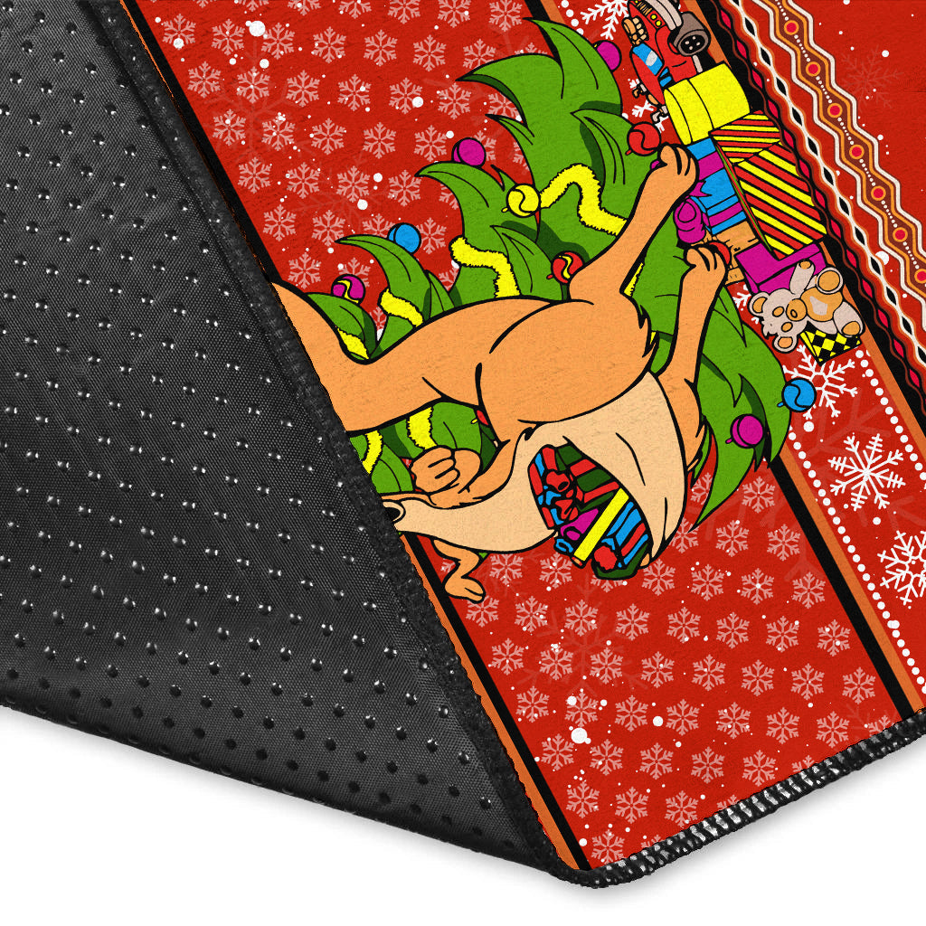 Australia Christmas Kangaroo Aboriginal Pattern Area Rug - LT2