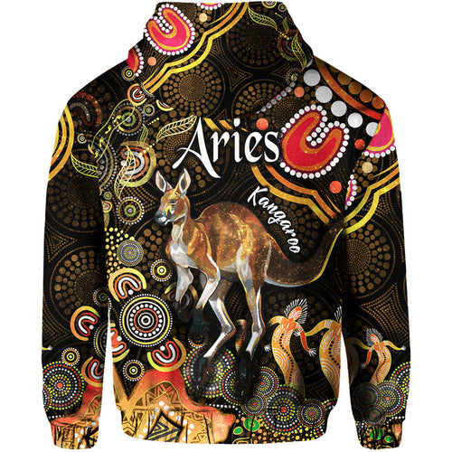 australian-astrology-zip-up-and-pullover-hoodie-aries-kangaroo-zodiac-aboriginal-vibes-gold