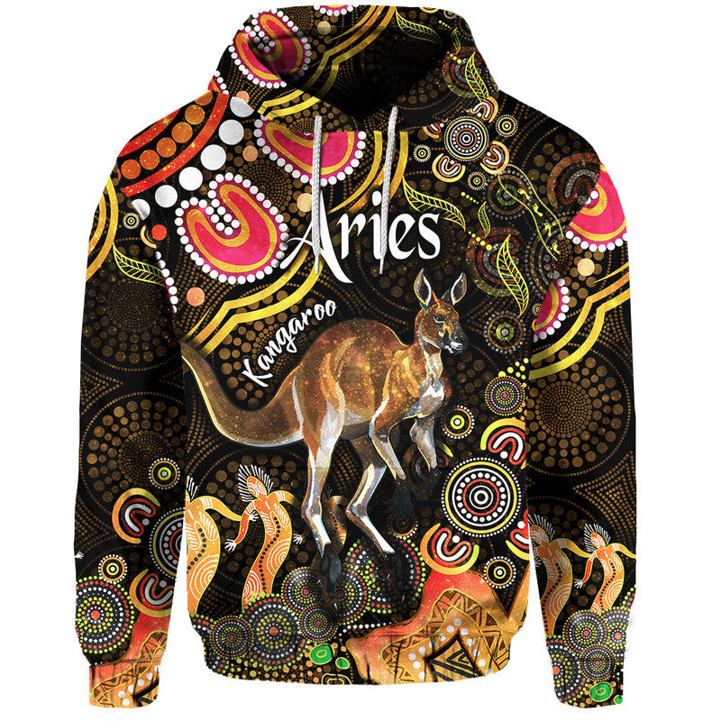 custom-personalised-australian-astrology-zip-up-and-pullover-hoodie-aries-kangaroo-zodiac-aboriginal-vibes-gold
