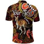 custom-personalised-australian-astrology-polo-shirt-aries-kangaroo-zodiac-aboriginal-vibes-red