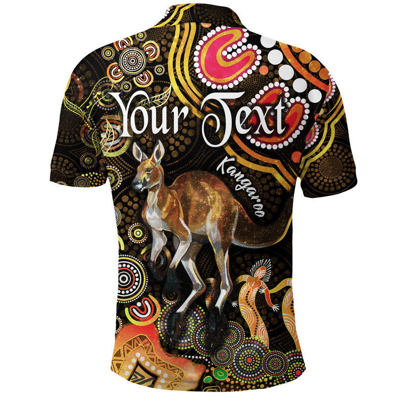 custom-personalised-australian-astrology-polo-shirt-aries-kangaroo-zodiac-aboriginal-vibes-gold