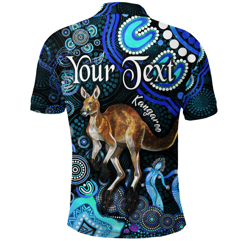 custom-personalised-australian-astrology-polo-shirt-aries-kangaroo-zodiac-aboriginal-vibes-blue