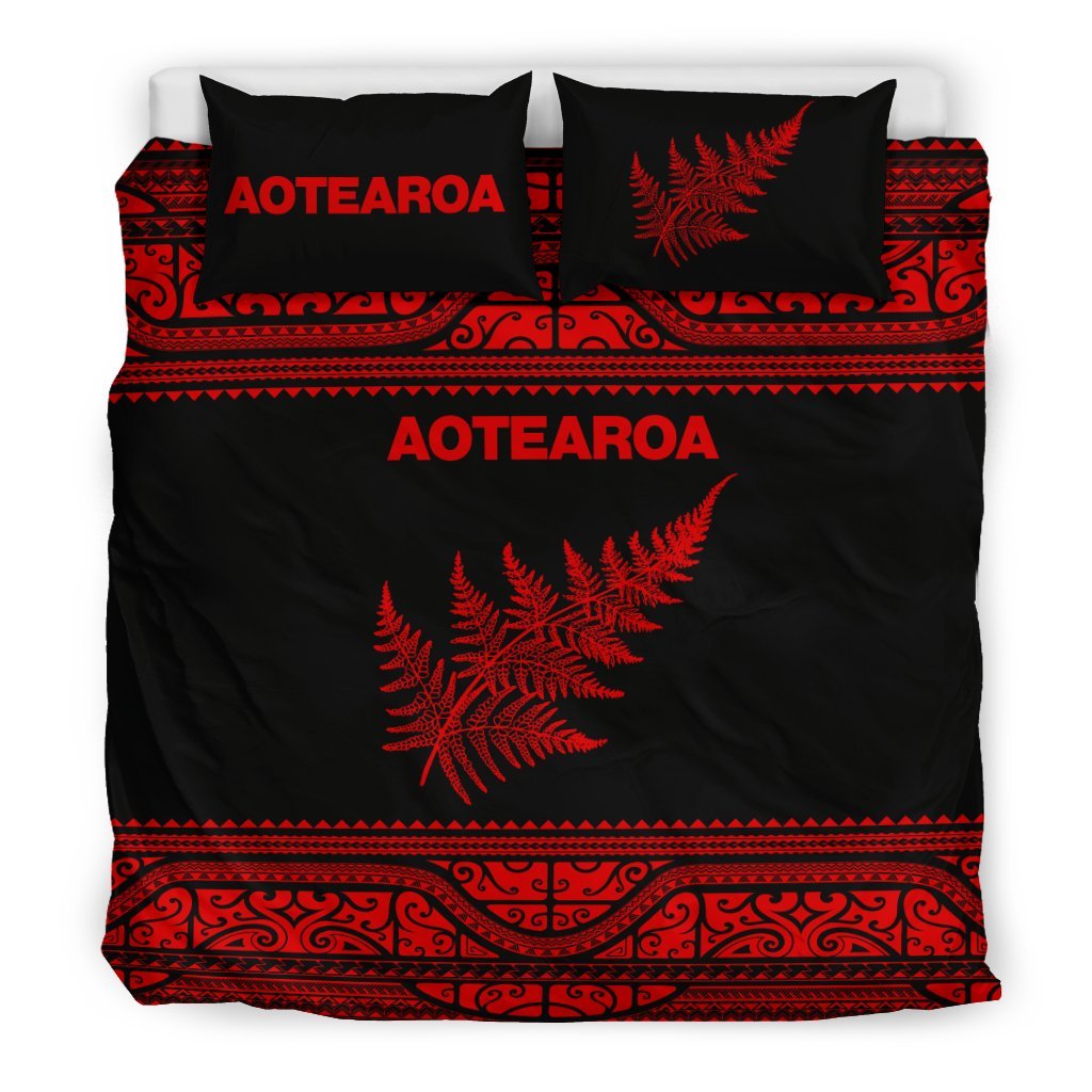 aotearoa-new-zealand-maori-bedding-set-silver-fern-red