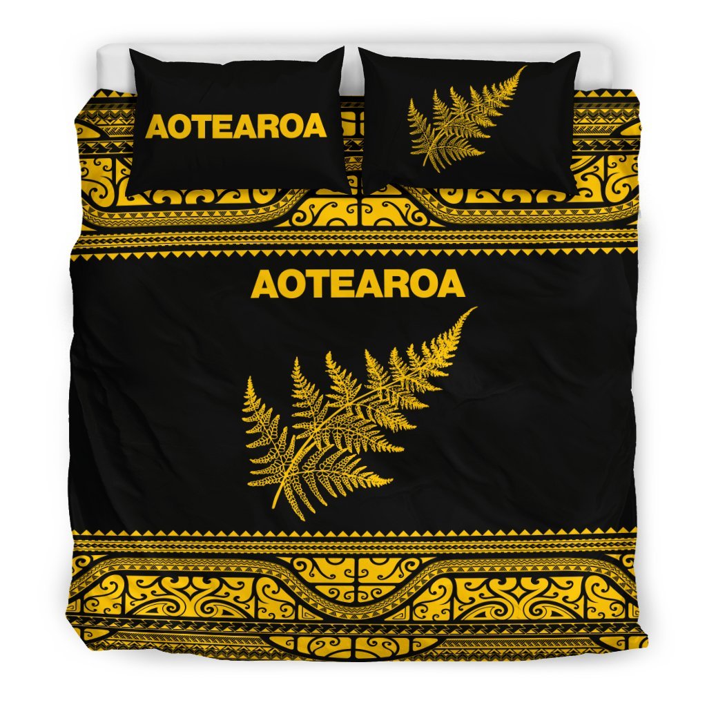 aotearoa-new-zealand-maori-bedding-set-silver-fern-yellow