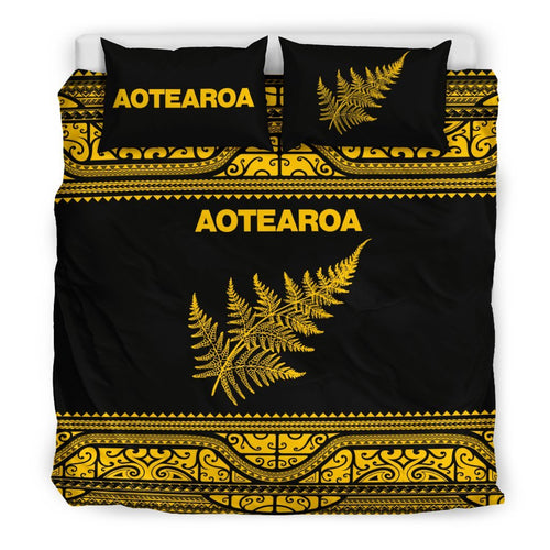 aotearoa-new-zealand-maori-bedding-set-silver-fern-yellow