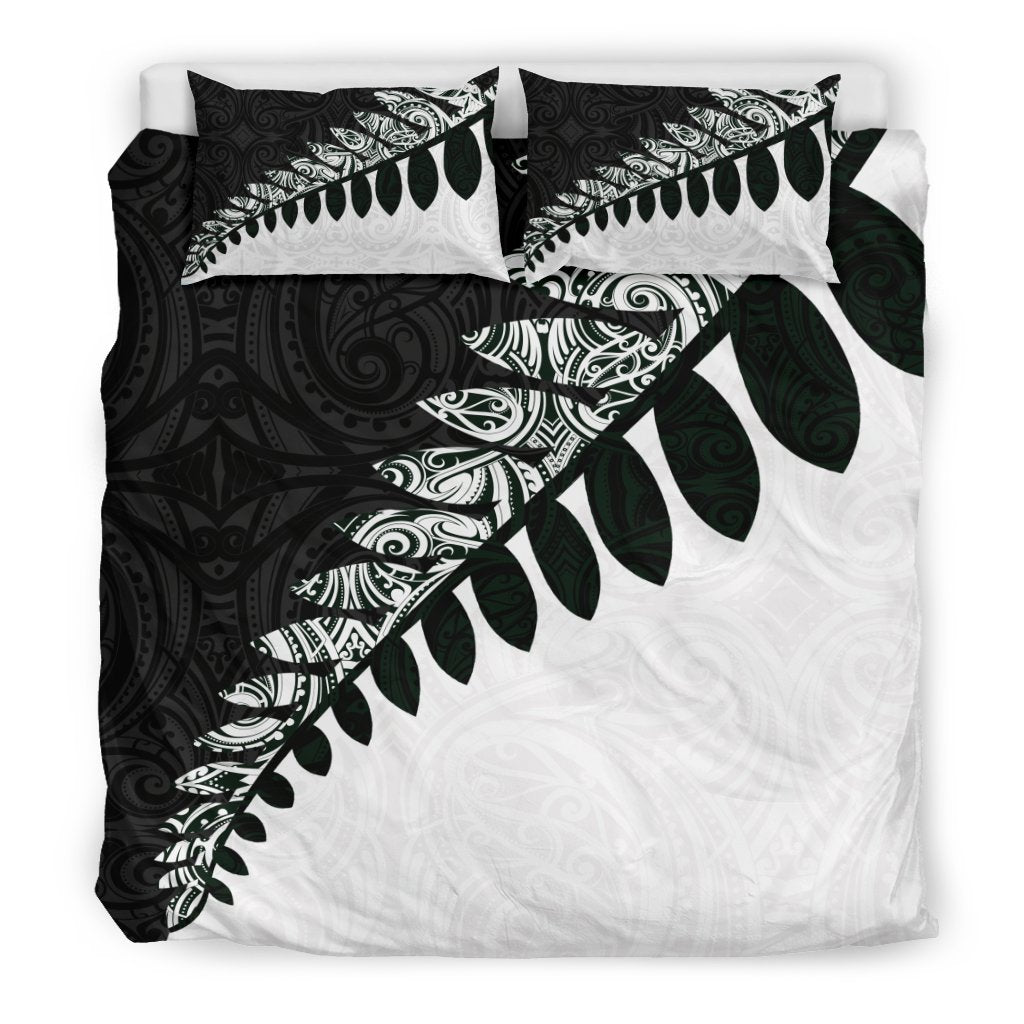 new-zealand-silver-fern-bedding-set-black-white