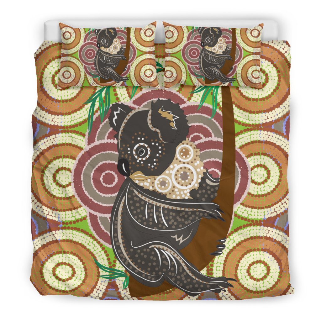 aboriginal-bedding-sets-koala-patterns-circle-dot-painting
