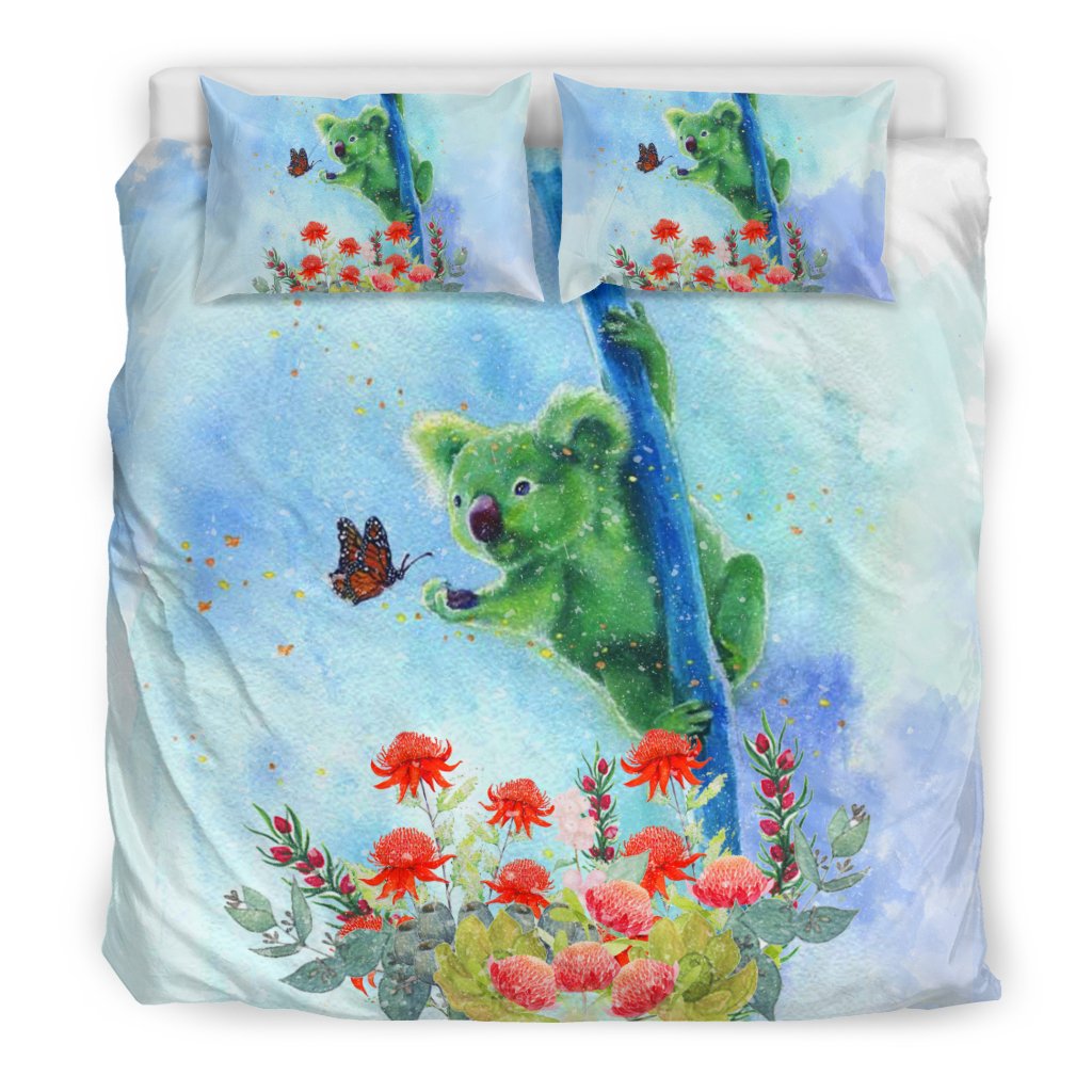 bedding-sets-koala-bed-butterfly-in-waratah-painting-sets