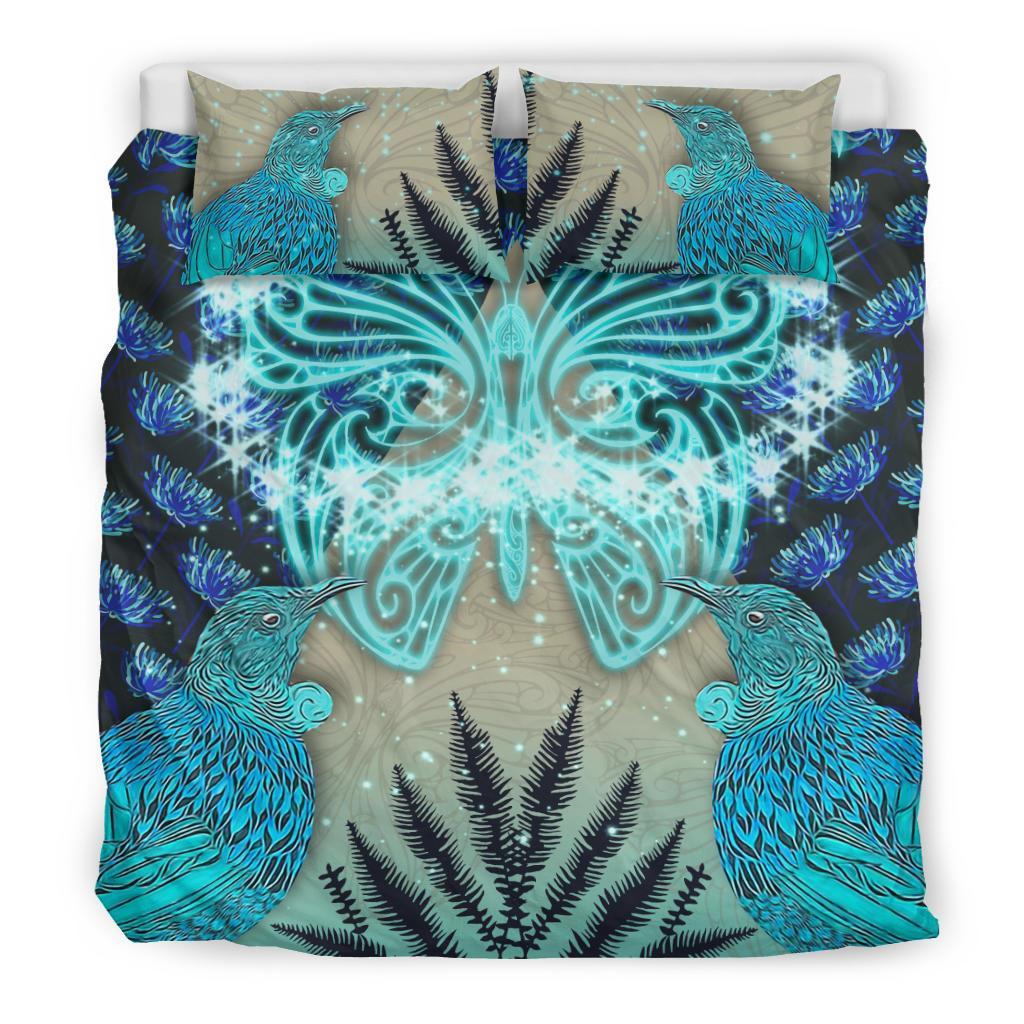 new-zealand-bedding-set-hineraukatauri-tui-bird-duvet-cover-and-pillow-case