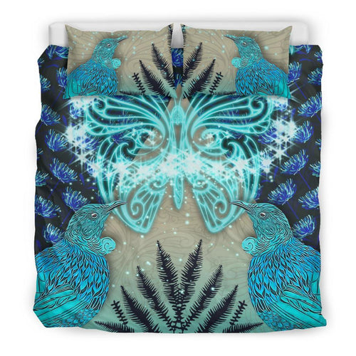 new-zealand-bedding-set-hineraukatauri-tui-bird-duvet-cover-and-pillow-case