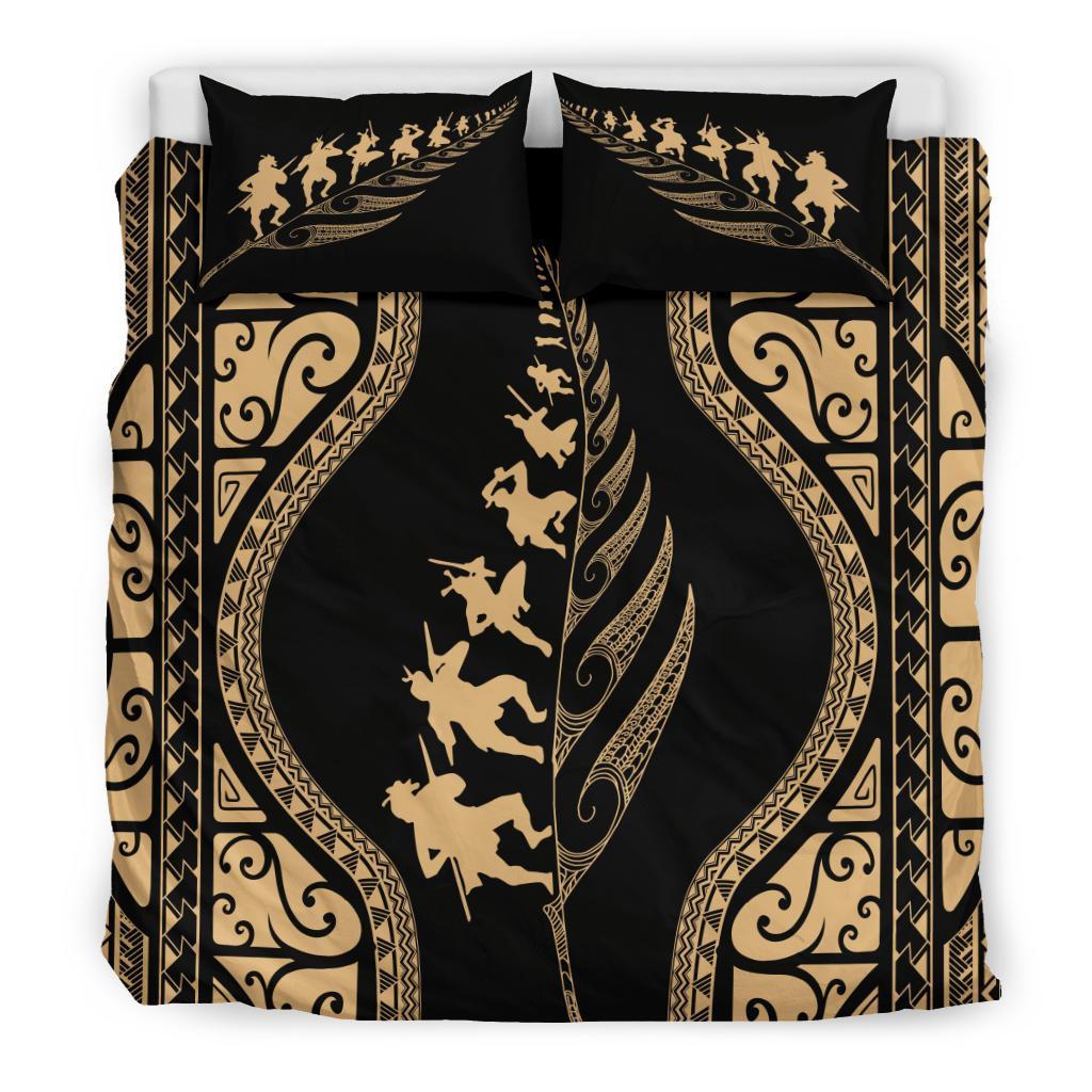 new-zealand-haka-fern-bedding-set-gold