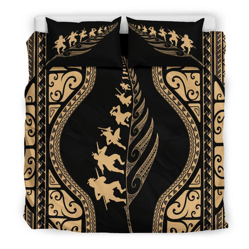 new-zealand-haka-fern-bedding-set-gold