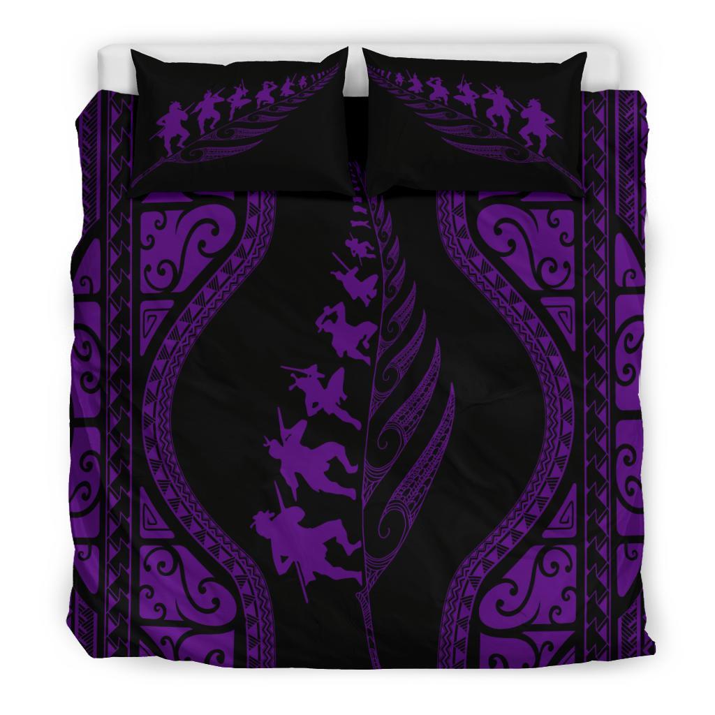 new-zealand-haka-fern-bedding-set-violet