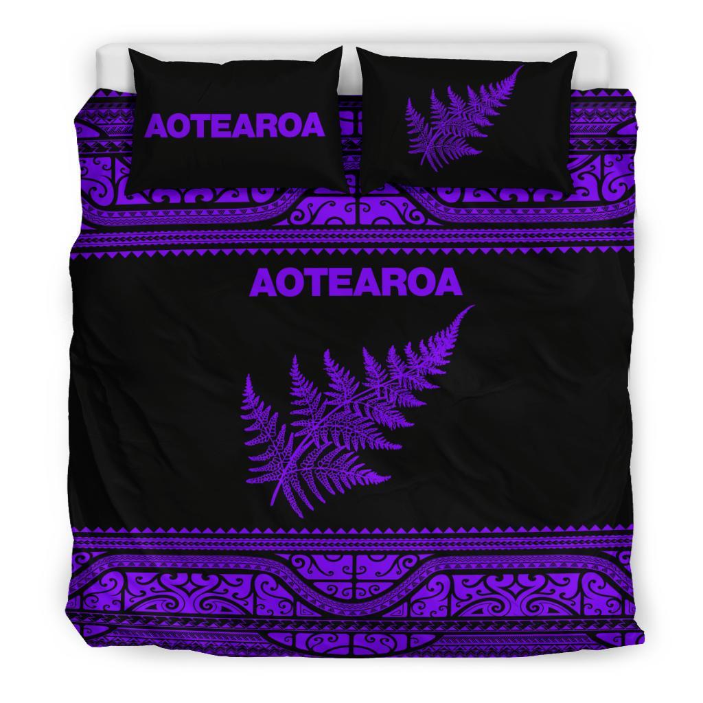 aotearoa-new-zealand-maori-bedding-set-silver-fern-purple