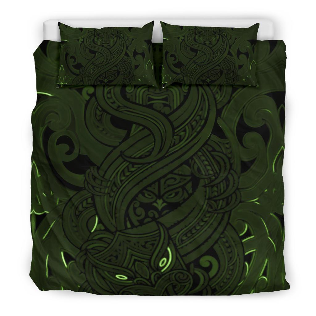new-zealand-bedding-set-maori-gods-tumatauenga-god-of-war-green