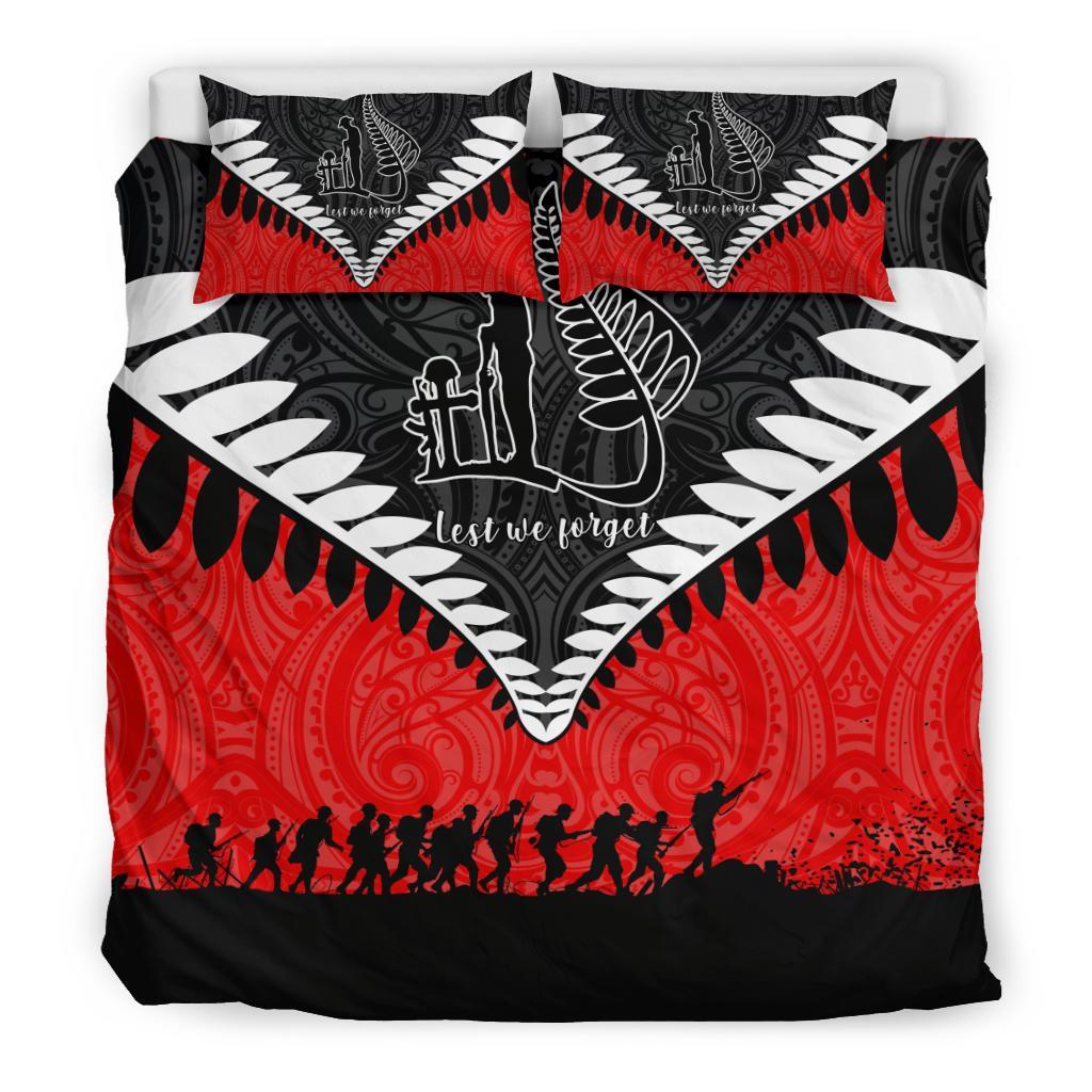 new-zealand-anzac-bedding-set-lest-we-forget-silver-fern-duvet-cover-and-pillow-case-red