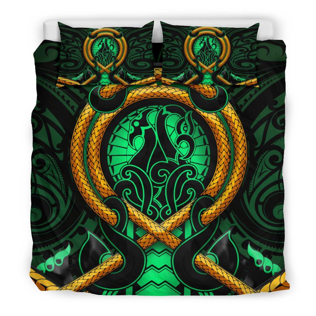 maori-new-zealand-bedding-set-manaia-green-duvet-cover-and-pillow-case