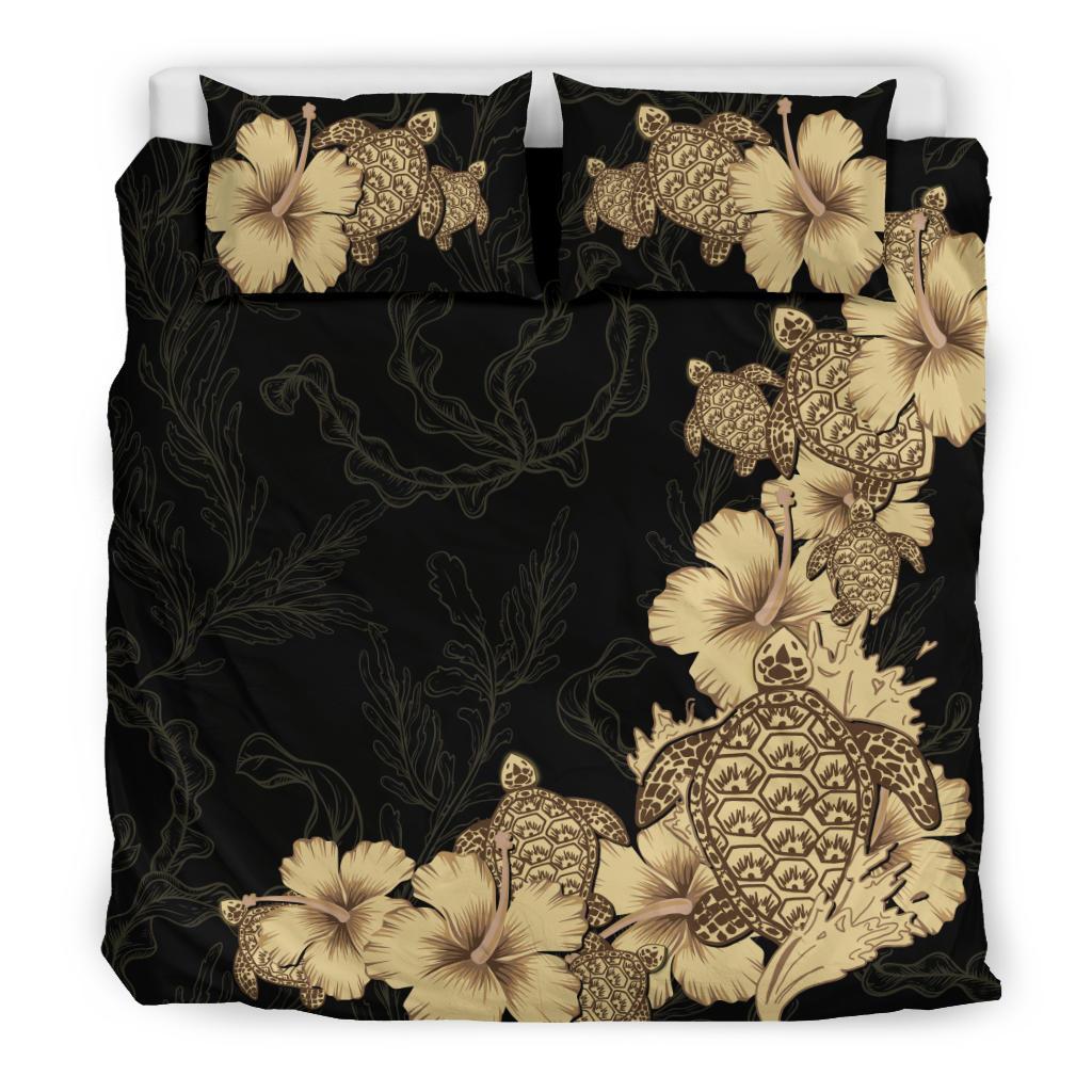 hibiscus-plumeria-golden-turtle-bedding-set
