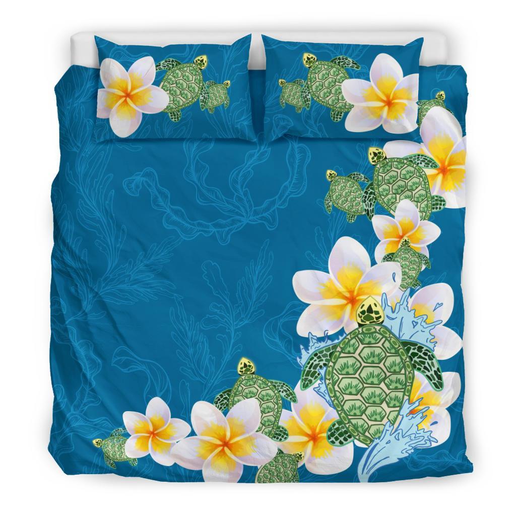 plumeria-sea-turtle-bedding-set