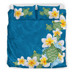 plumeria-sea-turtle-bedding-set