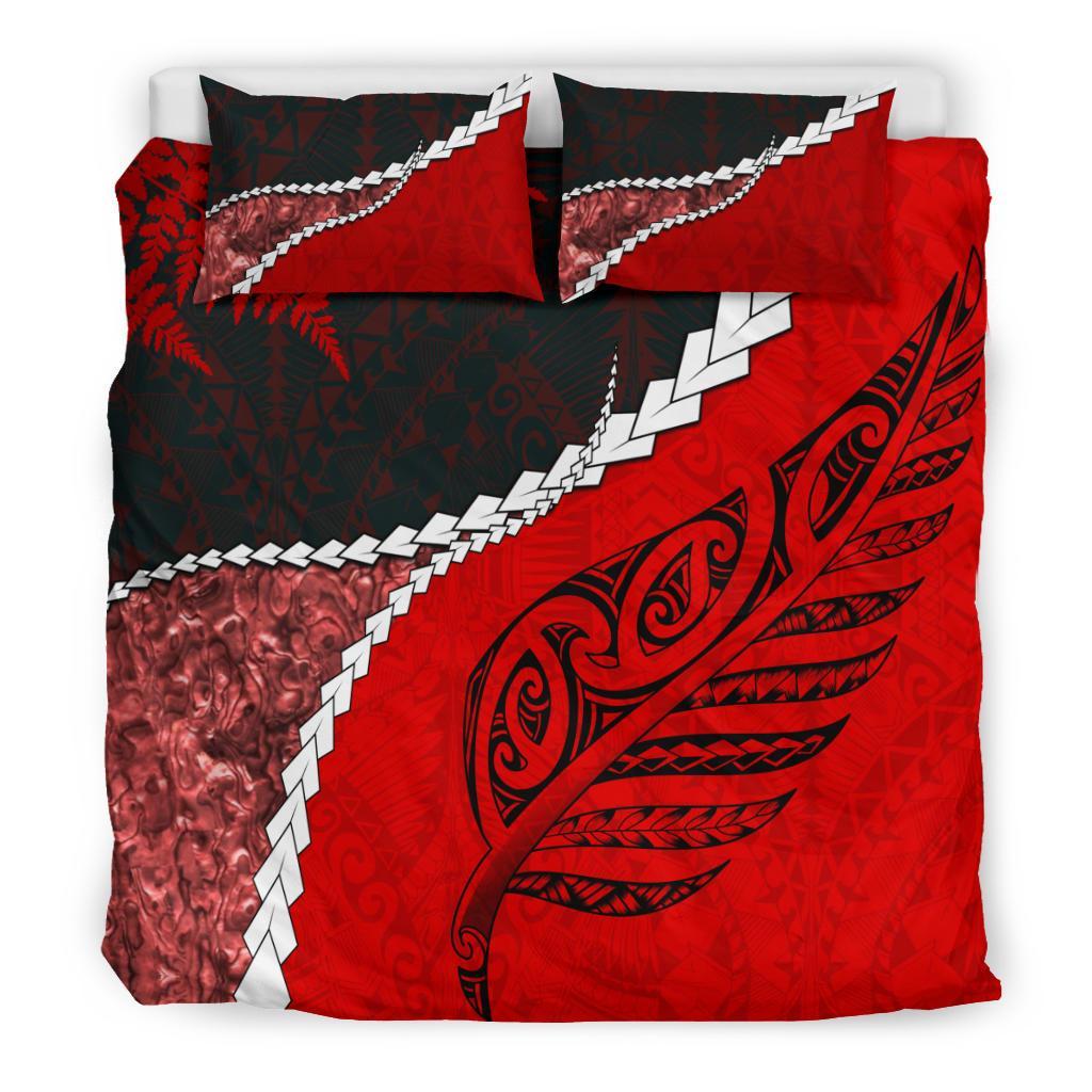 paua-shell-maori-silver-fern-bedding-set-red