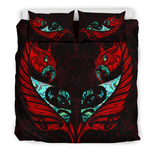 new-zealand-bedding-set-manaia-paua-fern-wing-red