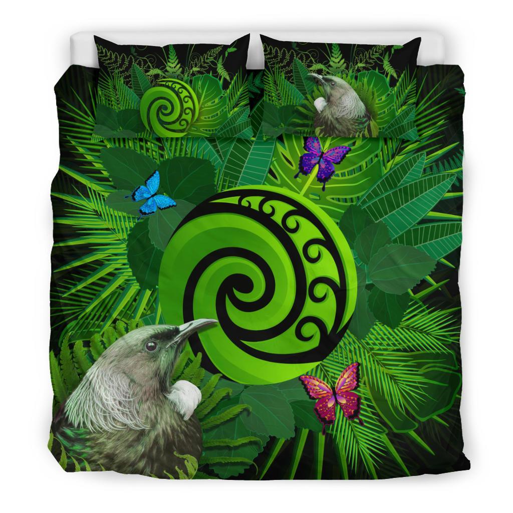 new-zealand-bedding-set-koru-fern-mix-tui-bird-tropical-floral