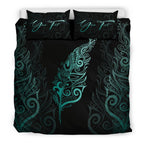 signature-custom-light-silver-fern-bedding-set-turquoise