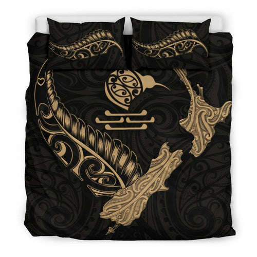 new-zealand-heart-bedding-set-map-kiwi-mix-silver-fern-gold
