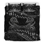 new-zealand-bedding-set-gray-manaia-maori-silver-fern-duvet-cover