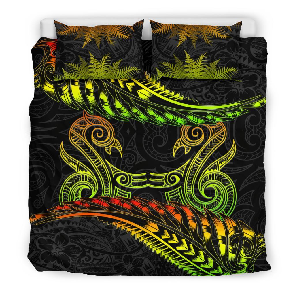 new-zealand-bedding-set-reggae-manaia-maori-silver-fern-duvet-cover